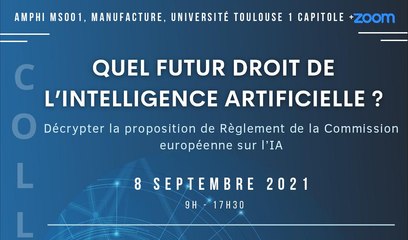 "Propos d'ouverture", Hugues Kenfack, Professeur et Président de l’Université Toulouse Capitole, Laurence Calandri, Maître de conférences, et Nicholas Asher, Codirecteur scientifique d’ANITI_IDP-Futur Droit de l'IA-1_ouverture