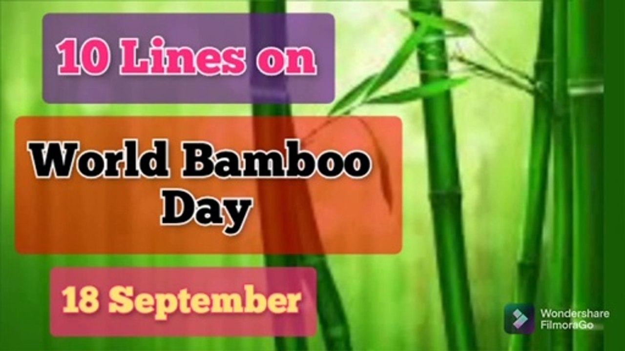 10 Lines on World Bamboo  Day