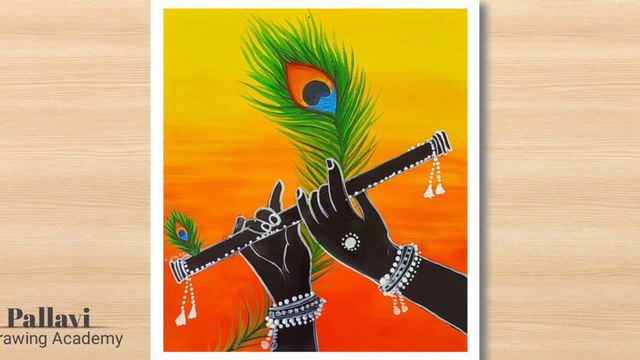 Krishna Painting __ Easy Krishan painting for beginners __ Poster color _Pallavi Drawing Academy