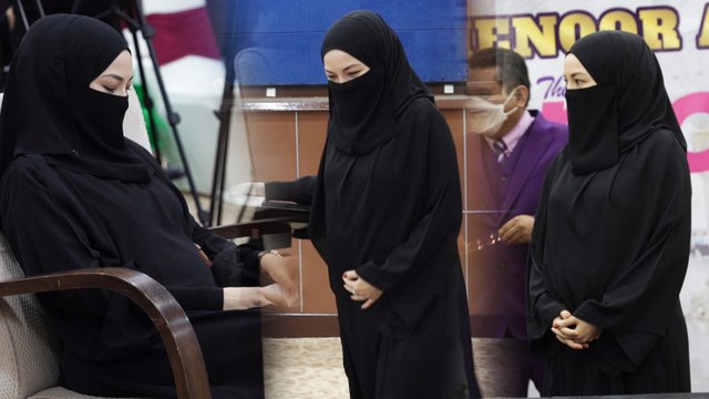 Makin jelas! Lihat sendiri penampilan terkini Neelofa, pakai jubah hitam pun dah nampak...