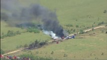 Texas: Flugzeug geht in Flammen auf