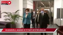 Kılıçdaroğlu, Akşener ve İYİ Parti heyetini ağırladı