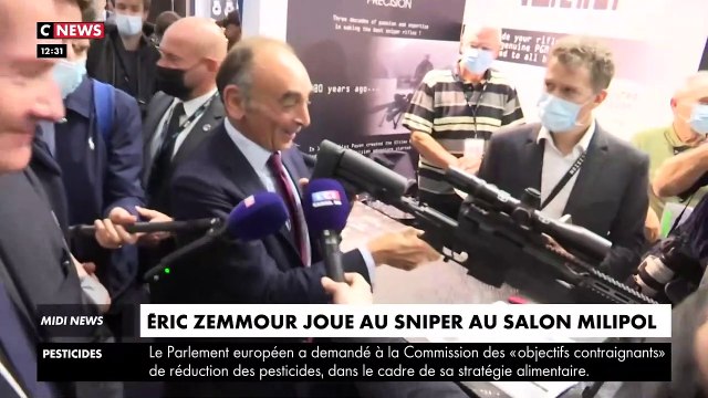Eric Zemmour joue le sniper et provoque la polémique en visant avec humour des journalistes lors d’un salon de la sécurité: Ca ne rigole plus là - VIDEO