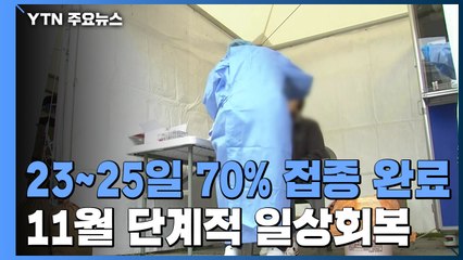 "다음 달 1일부터 위드코로나 검토...내달 접종완료율 80% 전망" / YTN