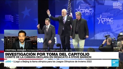 Informe desde Washington: comité de la Cámara estadounidense declaró el desacato de Bannon
