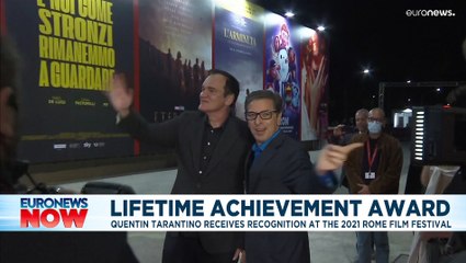 Quentin Tarantino receives Lifetime Achievement Award at Rome Film Festival