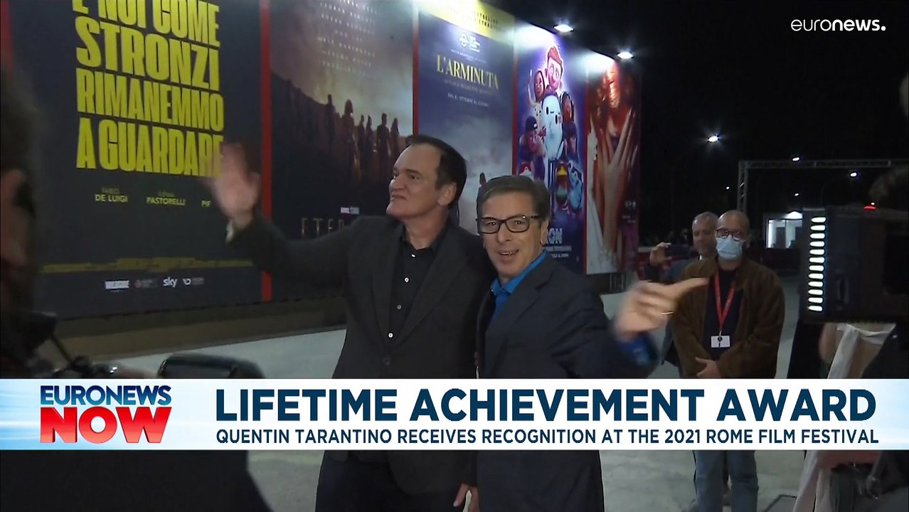 Quentin Tarantino receives Lifetime Achievement Award at Rome Film Festival