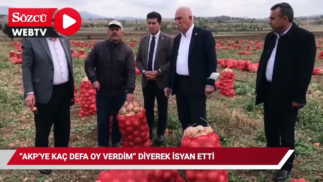 Soğanını satamayan üretici, AKP'ye kaç defa oy verdim diyerek isyan etti