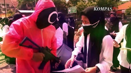 CPNS Rasa Squid Game, Pengawas Gunakan Kostum Merah dan Topeng Hitam
