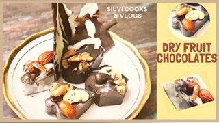 10 minutes Dry Fruit Chocolates _ Dry fruit recipes _ How to make chocolate _ shorts _ Silvi Cooks