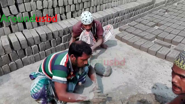 Fastest Clay Brick making hand bricks | Total Process Of Manual Clay Bricks Making Village Work Life | Traditional Way Clay Bricks Making