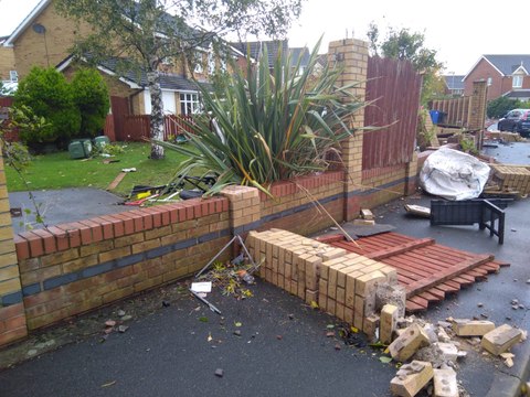 Widnes 'tornado' - The aftermath of what some say was a suspected tornado in Widnes
