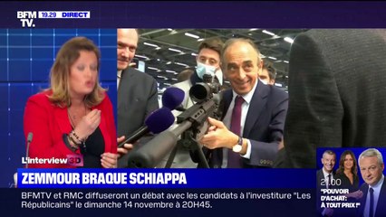 "Jamais on ne braque un canon en face": pour Olivia Grégoire, le geste d'Éric Zemmour au salon Milipol est "déplacé"