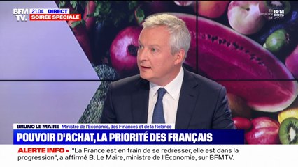 Bruno Le Maire: "Le quoi qu'il en coûte nous permet aujourd'hui d'avoir un des croissances les plus fortes de la zone euro et de recréer des emplois"