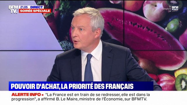 Bruno Le Maire dit attendre des entreprises, dans les secteurs où il y a des difficultés de recrutement, qu'il y ait un coup de pouce