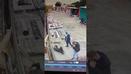 Man Slips and Falls on Wood Plank