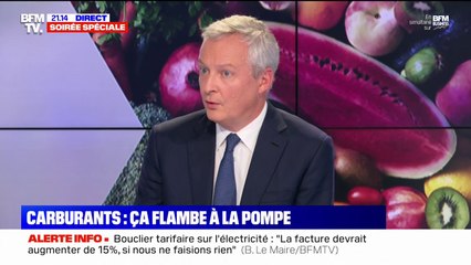 Bruno Le Maire estime que le chèque carburant est "la solution la plus juste et la plus efficace du point de vue environnemental"