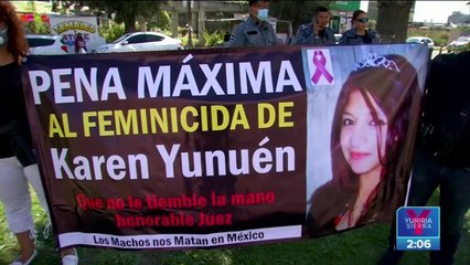 Dan 36 años de cárcel a feminicida de Karen Yunuen; su familia pide pena máxima