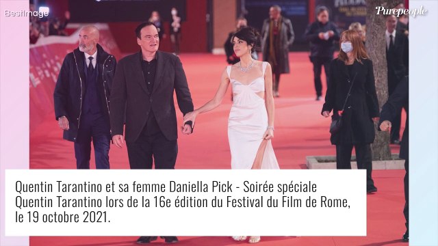 Quentin Tarantino fou de sa femme Daniella : petits câlins et gros bisous sur le red carpet !