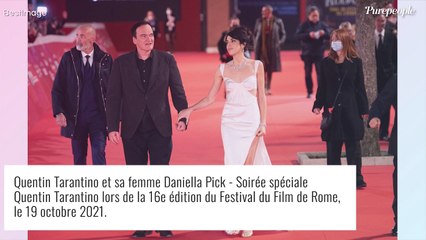 Quentin Tarantino fou de sa femme Daniella : petits câlins et gros bisous sur le red carpet !
