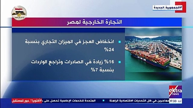 فيديو.. إكسترا نيوز تعرض تقريرا حول التجارة الخارجية لمصر