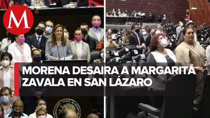 Morenistas dan la espalda a Margarita Zavala en San Lázaro; le gritan “¡ABC, ABC!”