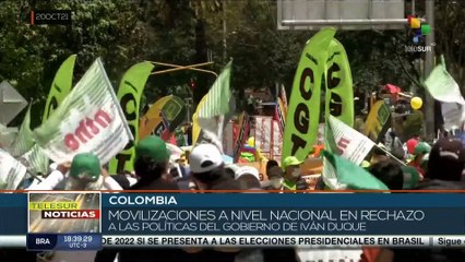 Continúa jornada de movilizaciones en Colombia contra políticas de Iván Duque