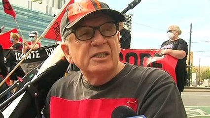 A protest in the city and a crash on the South Eastern Freeway.. brought Adelaide's rush hour to a crawl this morning.