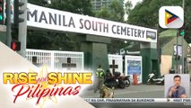 Mga pulis sa Manila South Cemetery, mahigpit na nagbabantay sa pagpapatupad ng health protocols