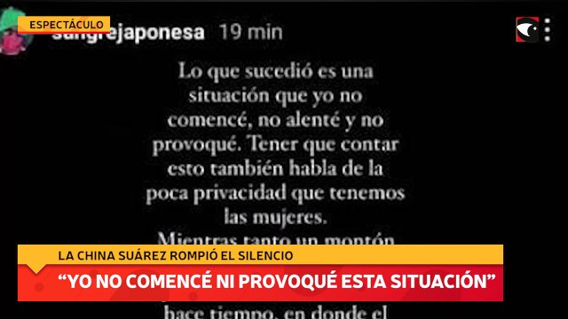 La China Suárez rompió el silencio tras el escándalo con Mauro Icardi y Wanda Nara: “Yo no comencé ni provoqué esta situación”
