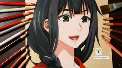 Colored pencils drawing anime of TAOYAO