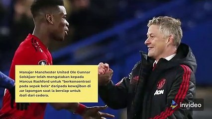 Manajer Manchester United Ole Gunnar Solskjaer telah memerintahkan Marcus Rashford untuk 'memprioritaskan' sepakbola.