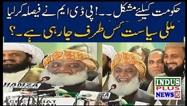 PDM kay sarbarah nay Hakoomat kay khilaf tehrik chalanay ka Faisla Ker Lia | Indus Plus News Tv