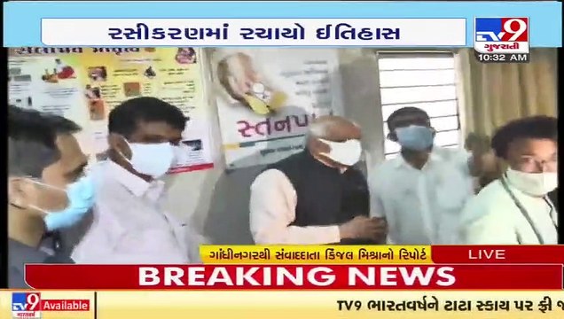 Celebrations underway in Gujarat as India achieves 100-crore vaccination mark _ TV9
