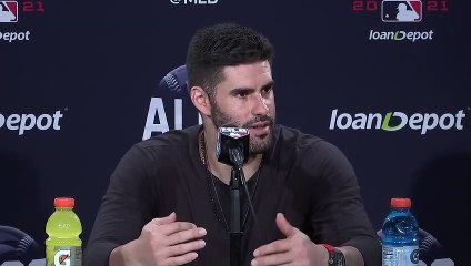 JD Martinez Postgame Press Conference | ALDS Game 5