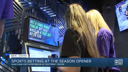 Sports betting before and during Suns season opener game