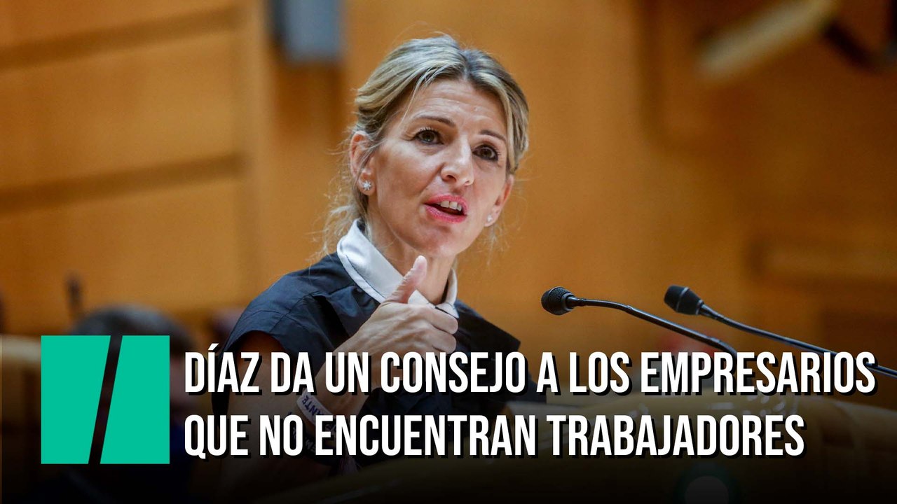 Yolanda Díaz replica un discurso de Joe Biden