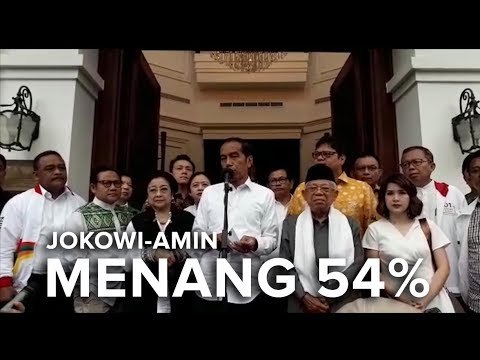 JOKOWI-AMIN KLAIM MENANG 54 PERSEN DARI HASIL HITUNG CEPAT