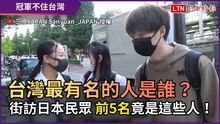 台灣最有名的人是誰？ 街訪日本民眾 前5名竟是這些人！