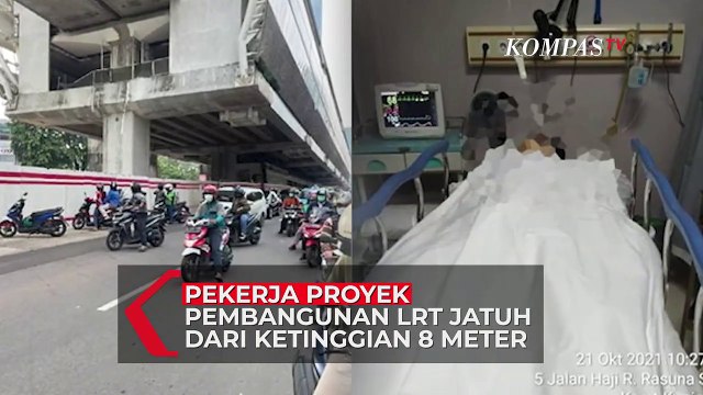Pekerja Proyek Pembangunan LRT Area Kuningan Jatuh, Kini Dirawat Intensif di Rumah Sakit