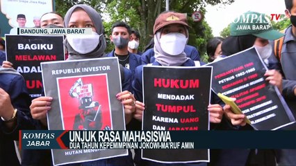 Unjuk Rasa Mahasiswa Nilai Jokowi-Ma'ruf Amin Gagal
