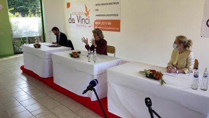 La Reine Mathilde discute de développement durable avec les élèves de Perwez