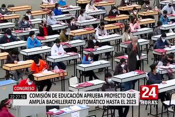 Congreso: Comisión de Educación aprueba ampliar bachiller automático hasta el 2023