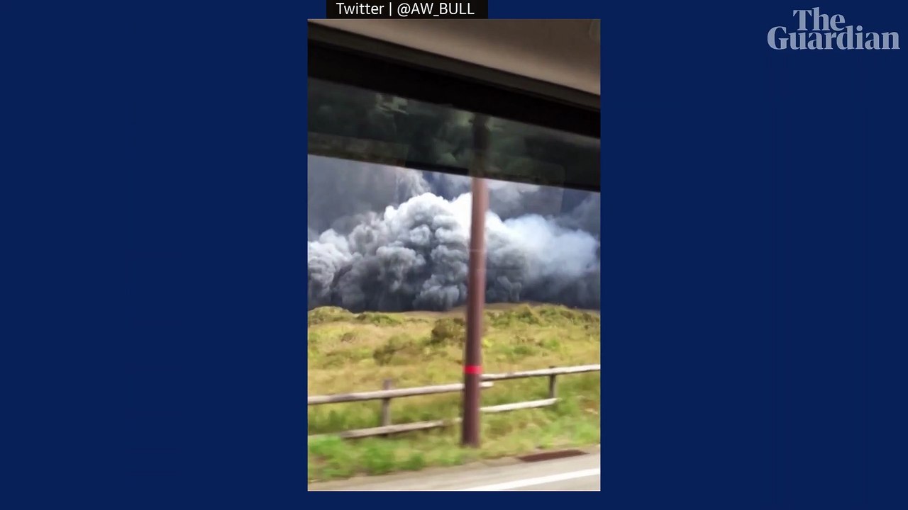 Erupting volcano spews ash two miles into Japan sky