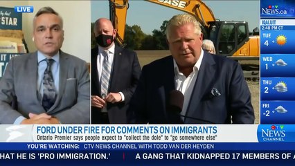 Benzie on  Doug Ford's comments on immigration_ 'I don't know what he was thinking'