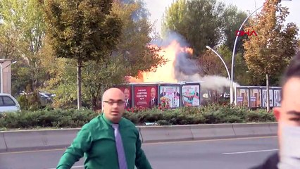 Ankara'daki MTA yerleşkesinde meydana gelen patlama anı böyle görüntülendi