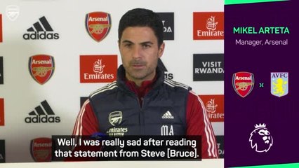 Arteta calls for change after Steve Bruce abuse
