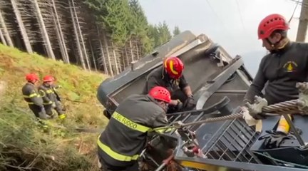 Stresa (VCO) - Tragedia Mottarone, nono giorno di preparazione rimozione cabina (21.10.21)