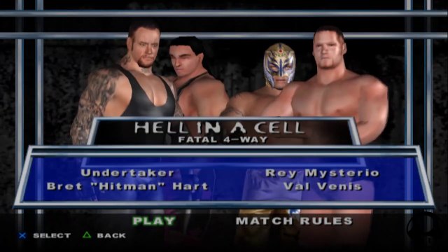 Here Comes the Pain Undertaker vs Bret Hart vs Rey Mysterio vs Val Venis