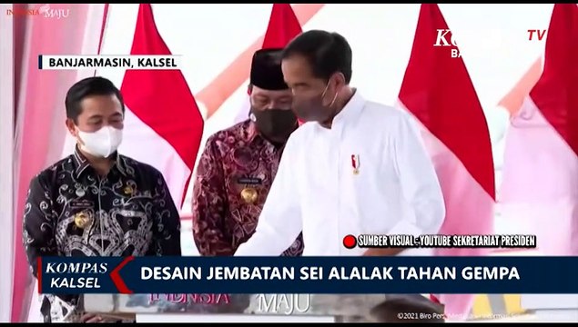Presiden Jokowi Resmikan Berfungsinya Jembatan Sei Alalak
